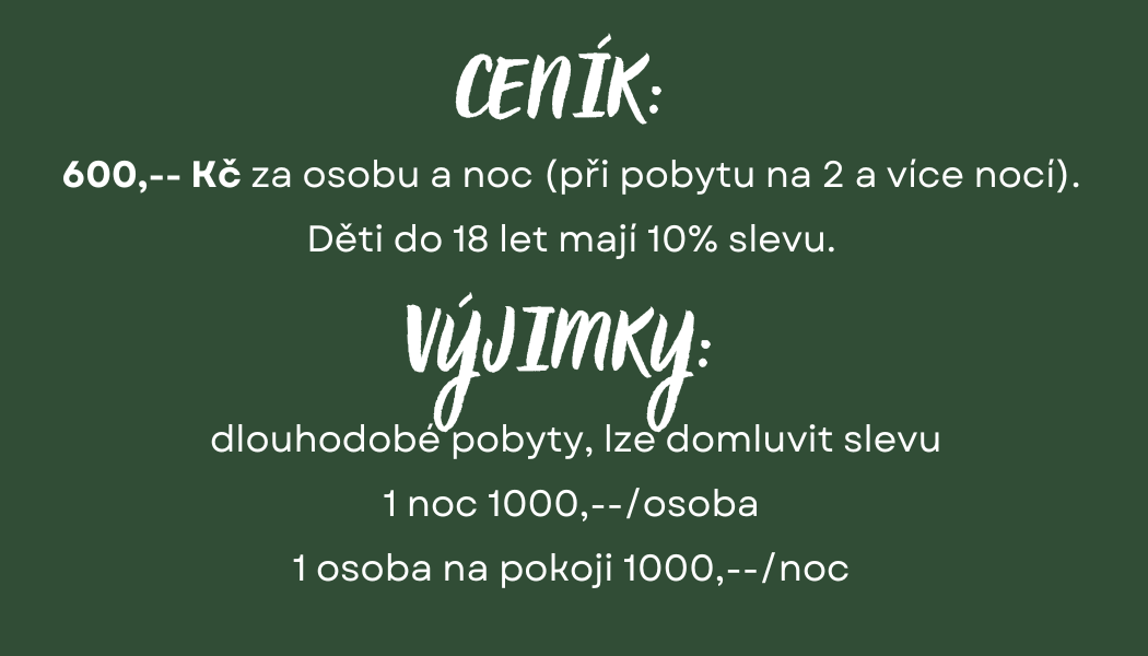 cenik pobytu penzion hamr